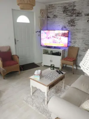 Télévision ou salle de divertissement dans l'établissement La plume