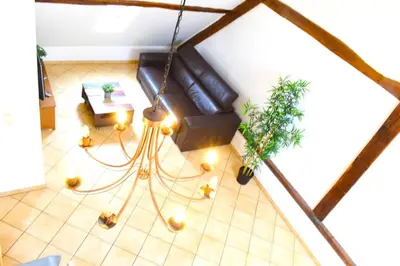 Coin salon dans l'établissement Pacy sur Eure loft en plein centre