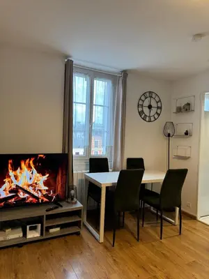 Coin salon dans l'établissement Logement au pied de la gare