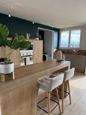 Cuisine ou kitchenette dans l'établissement Le Cocon