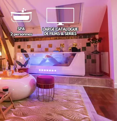 Plan de l'établissement Suite Romantique 45m2-Amiens Centre-SPA & Parking