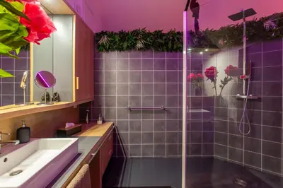 Salle de bains dans l'établissement Suite Romantique 45m2-Amiens Centre-SPA & Parking