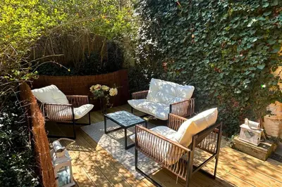 Jardin de l'établissement Les Gîtes de Pronleroy Grange de Charme et Spa Privatif