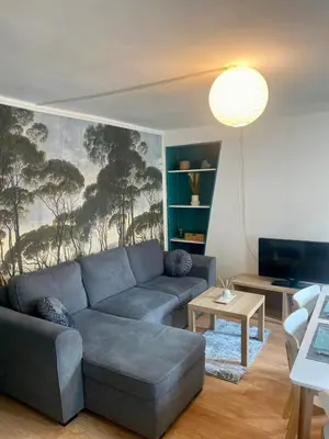 Coin salon dans l'établissement T3 cosy à 8 min de Rouen centre