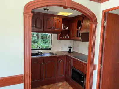 Cuisine ou kitchenette dans l'établissement Le Gîte des Oiseaux Un Mobil-Home au Cœur des Champs
