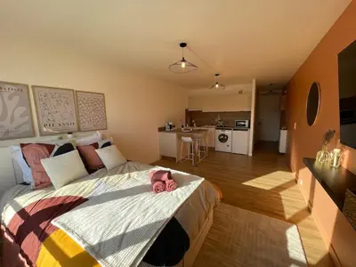 Cuisine ou kitchenette dans l'établissement Studio lumineux au cœur d'Evreux