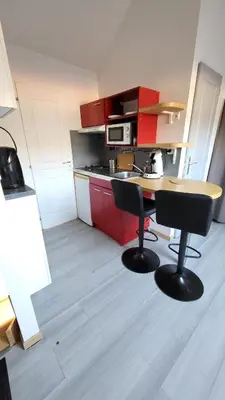 Cuisine ou kitchenette dans l'établissement joli petit T2 proche gare et centre