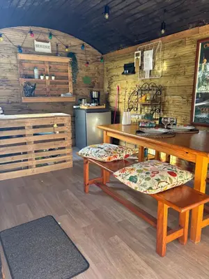 Cuisine ou kitchenette dans l'établissement Wagonlit 27