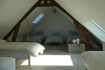Coin salon dans l'établissement La Maison de Mémé gîte 14 pers aux portes de la Baie de Somme