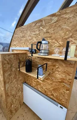 Cuisine ou kitchenette dans l'établissement Wigwam Bel'Etoile