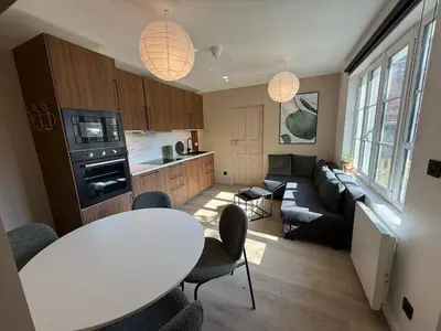 Cuisine ou kitchenette dans l'établissement Blanchette