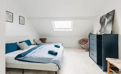 Un ou plusieurs lits dans un hébergement de l'établissement Dieppe Cosy duplex à 2 min du Port et Restaurants Plage à 300m