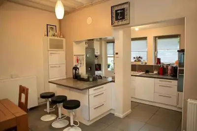 Cuisine ou kitchenette dans l'établissement Vives les vacances