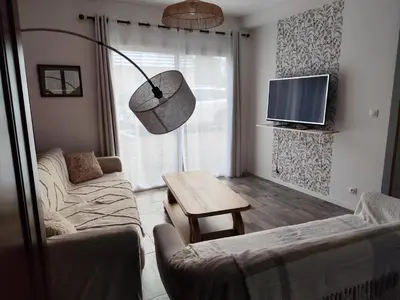 Télévision ou salle de divertissement dans l'établissement Gîte Les Marettes