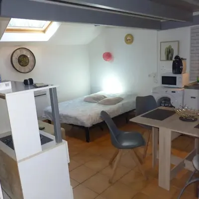 Cuisine ou kitchenette dans l'établissement Appartement cosy à Amiens avec jardin