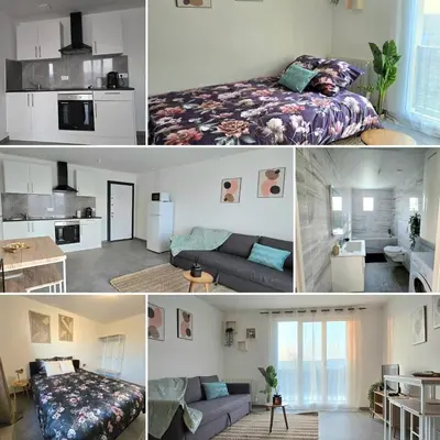 Cuisine ou kitchenette dans l'établissement Urban Zen - Freneuse