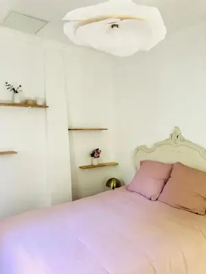 Un ou plusieurs lits dans un hébergement de l'établissement Villa Mini Romy with outdoor area