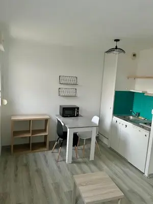Cuisine ou kitchenette dans l'établissement Studio calme proche de la gare