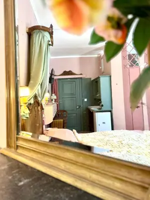 Cuisine ou kitchenette dans l'établissement Relais des Anges