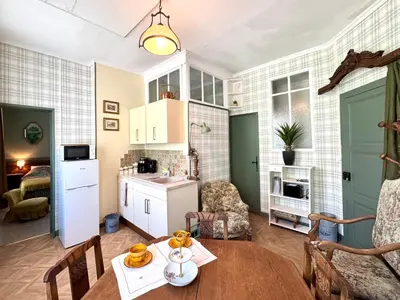 Cuisine ou kitchenette dans l'établissement Relais des Anges