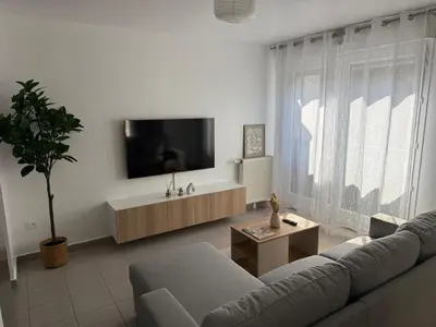 Télévision ou salle de divertissement dans l'établissement Cosy apartment near Paris