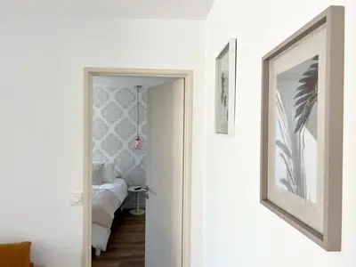 Salle de bains dans l'établissement Le Hausmanien, à deux pas du port