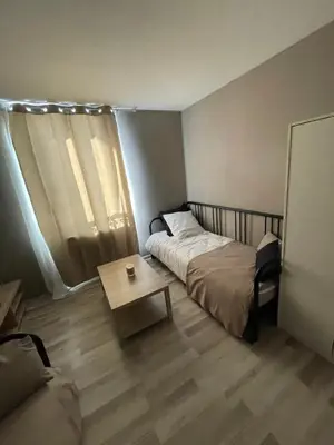 Un ou plusieurs lits dans un hébergement de l'établissement Studio spacieux