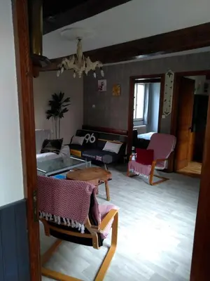 Coin salon dans l'établissement maison familiale ancien corps ferme baie de somme