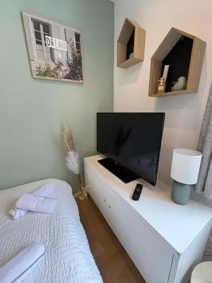 Télévision ou salle de divertissement dans l'établissement Studio Eucalyptus