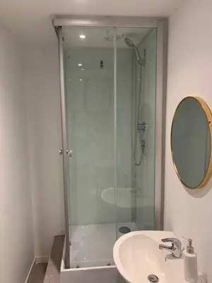 Salle de bains dans l'établissement Studio cosy proche gare des Mureaux