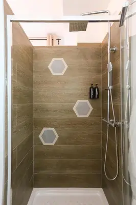 Salle de bains dans l'établissement Appart Ciné Spa Amiens Cathédrale Parking Beffroi