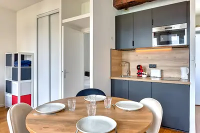 Cuisine ou kitchenette dans l'établissement Petit Castel - charmant T2 de 39m au cœur de Rouen Rue du Gros-Horloge !