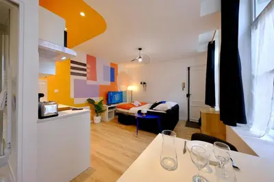 Un ou plusieurs lits dans un hébergement de l'établissement Rouen - Magnifique studio