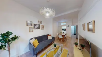 Coin salon dans l'établissement Maison cosy et calme à proximité de la gare
