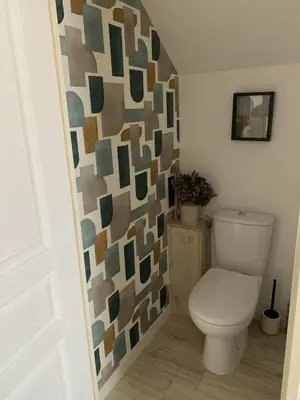 Salle de bains dans l'établissement Au Nid du MONT