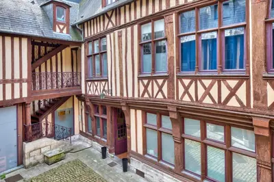 Balcon ou terrasse dans l'établissement Ana charmant 2 pièces au cœur du centre historique de Rouen