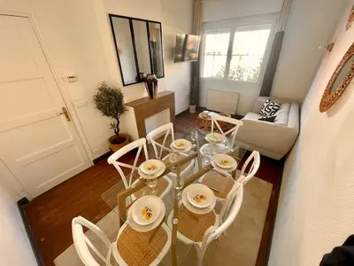Coin salon dans l'établissement Large Comfortable House for Groups and Families
