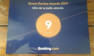 Certificat, récompense, panneau ou autre document affiché dans l'établissement Gîte de la belle attente
