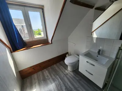 Salle de bains dans l'établissement chambre bleue