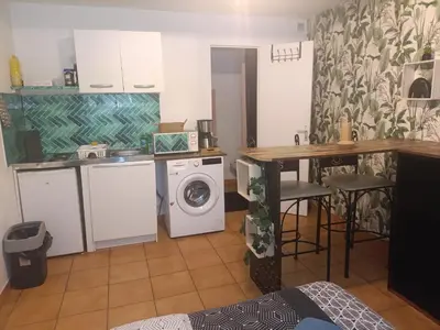 Cuisine ou kitchenette dans l'établissement Nouveau studio 1 d'Amiens