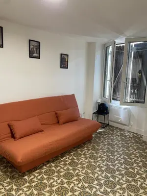Coin salon dans l'établissement Magnifique studio atypique rénové en juin 2025