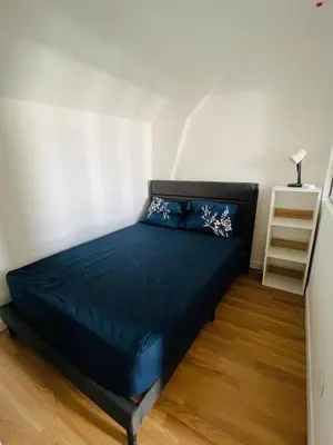 Un ou plusieurs lits dans un hébergement de l'établissement Magnifique studio rénové en juin 2025 au centre ville de Vaux-sur-Seine