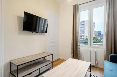 Télévision ou salle de divertissement dans l'établissement Appartement La Rive Rouen proche centre historique