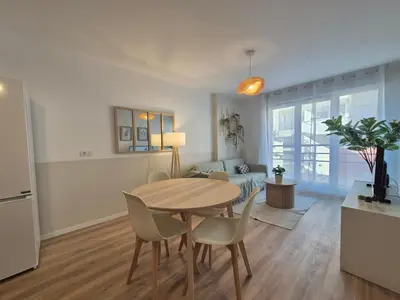 Coin salon dans l'établissement Appartement L'Accès Rouen 10' Centre Historique
