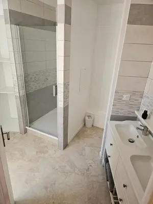 Salle de bains dans l'établissement O fil de l'O