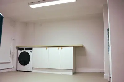 Cuisine ou kitchenette dans l'établissement La Parenthèse Savane