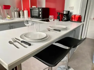 Cuisine ou kitchenette dans l'établissement Once upon a Time in Rouen - 213
