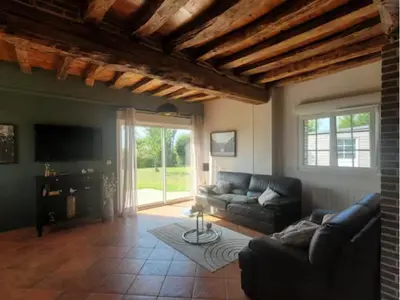 Coin salon dans l'établissement Le Petit Épinay Gîte Cosy entre Rouen et Dieppe