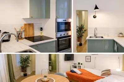 Cuisine ou kitchenette dans l'établissement L'Eden Rouennais - Gare de Rouen