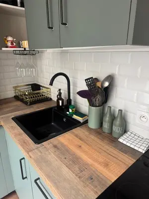 Cuisine ou kitchenette dans l'établissement Appartement haussmannien dans le centre de Rouen